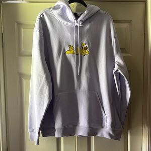 H&M Men's Lilac Hoodie with Homer Simpson Graphic